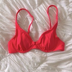 Coral colored bikini top